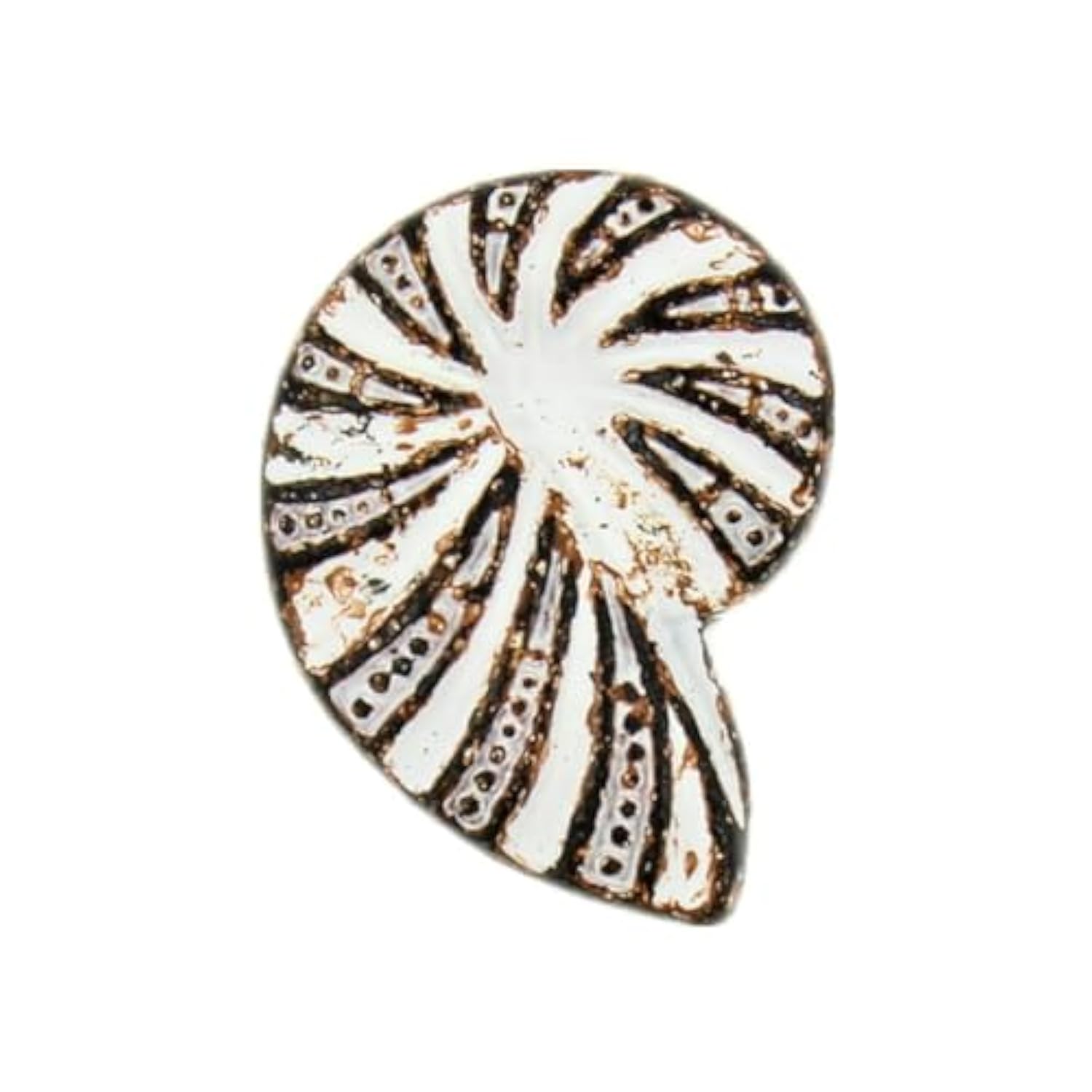 12 Pieces Ammonite Metal Shank Buttons 20Mm X 14Mm (Antique Silver)