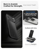 Spigen for iPhone 17 Pro Max Case, Enzo Aramid T [1500D Genuine Aramid Fiber] [Camera Control Button Protection] [Compatible with MagSafe] - Black