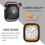 [2 Pack] Case For Apple Watch Screen Protector 40Mm Series 4/5/6/Se/Se 2Nd Gen With Tempered Glass Overall Protective Hard Pc Bumper Lightweight 2 In 1 Cover Compatible Iwatch Accessories