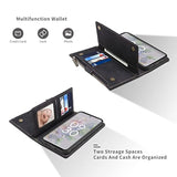 Pixel 7 Pro Case Wallet With 8 Card Slots Kickstand Wrist Strap