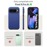 Google Pixel 9 Pro XL Case, Double Layer Drop Protection with 2X Screen Protector, Shockproof Silicone Inner Case & Rugged Outer Cover Phone Case for Google Pixel 9 Pro XL 2024, Blue