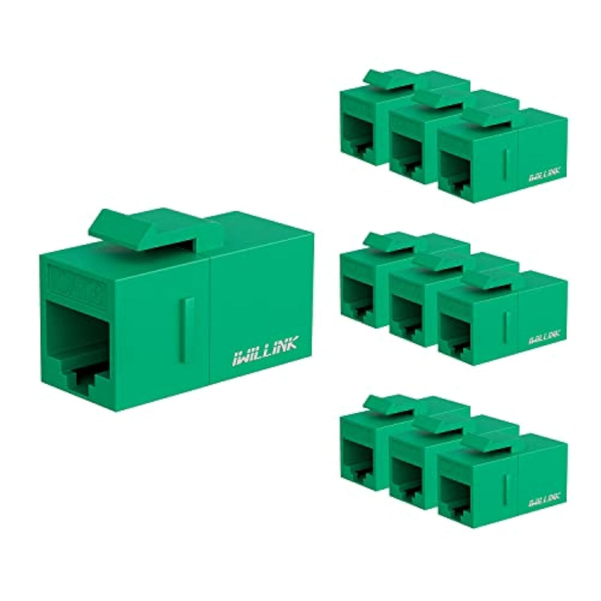 Rj45 Cat6 Keystone Coupler 10-Pack, Female To Female Cat6 Keystone Jack, Utp K