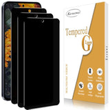 [3 Pack] Privacy Screen Protector For Samsung Galaxy A55 5G, Anti Scratch, 9H Hardness, Ultra Resistant, Bubble Free, Case Friendly, Easy Installation- Black