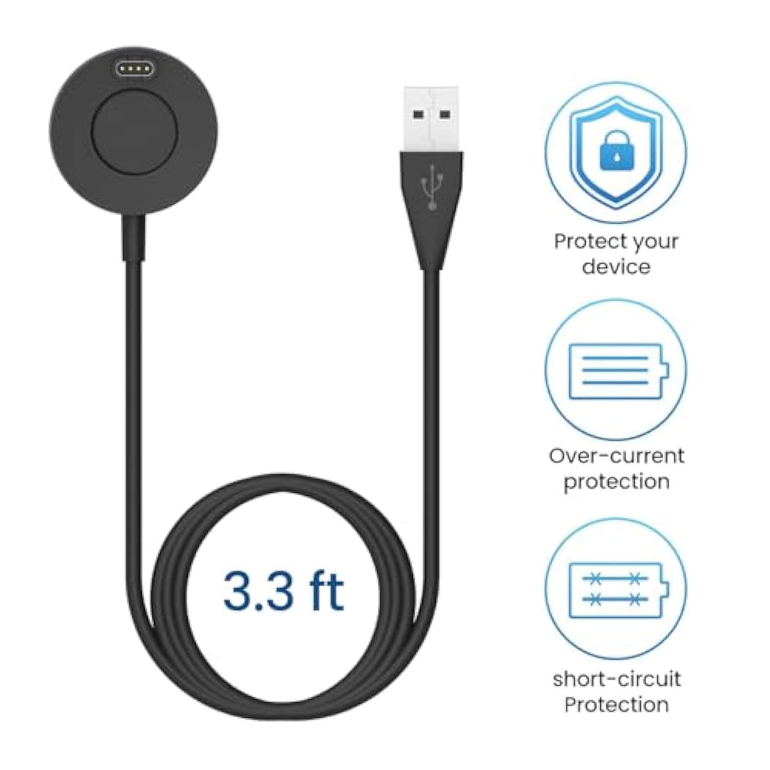 2-Pack Charger Compatible With Garmin Forerunner 165/Forerunner 55/Forerunner 570 970/Forerunner 955 965 Charger, Replacement Charging Cradle Dock For Garmin Forerunner 165 55 955 965 970 570