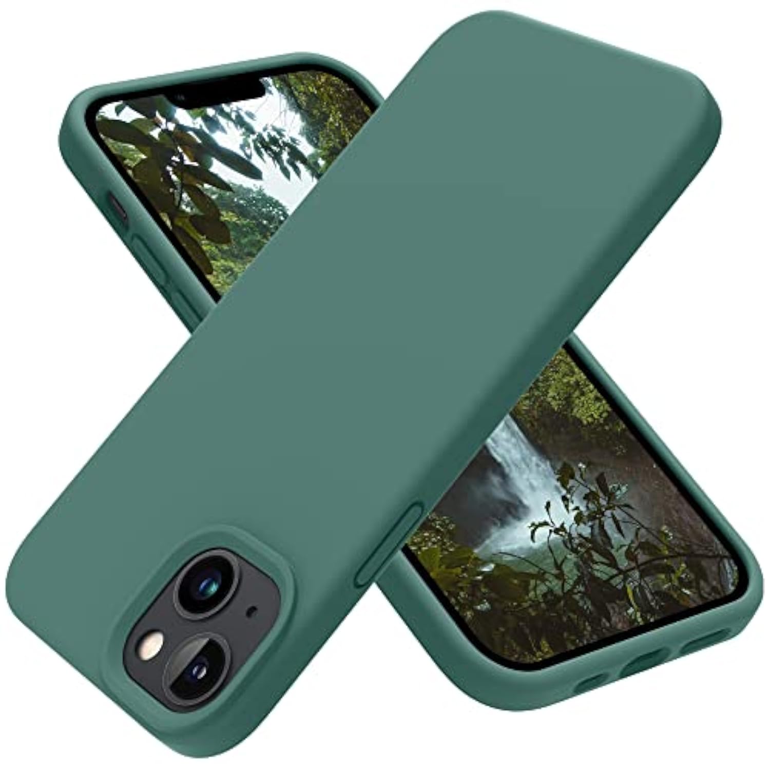 Designed For Iphone 14 Case, Silicone Shockproof Slim Thin Phone Case For Iphone 14 6.1 Inch (Pine Green)