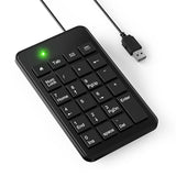 Wired Usb-A Numeric Keypad For Laptop, 23 Keys Numpad Keyboard With Tab, Home, Email & Calculator Keys, 5Ft Cable, Small And Lightweight Design