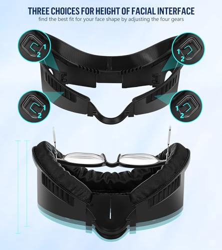 Facial Interface & Face Pad Cushion Compatible With Meta/Oculus Quest 3 Accessories, Replacement Pu Leather Foam Cushion, Anti-Sweat, Anti-Leakage Silicone Face Cover, Not Fit Quest 3S