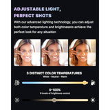 Led Selfie Light With Stand,8" Led Selfie Rectangular Light For Makeup/Live Stream,Dimmable Led Light With Tripod,Phone Holder&Wireless Remote For Photography/Youtube/Video Recording