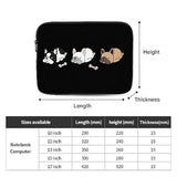 Sleeping French Bulldog & Bones 17 Inch Portable Laptop Sleeve Compatible With Macbook Air Notebook Computer Case For Men Women College School Students
