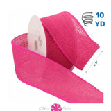 Burlap Ribbon, 2.5" X 10 Yd, Hot Fuchsia/Pink