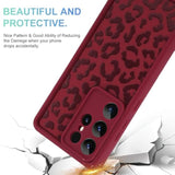Compatible With Samsung Galaxy S25 Ultra Case, Cheetah Print Shockproof Soft Tpu Protective Cover For Women Girls, Slim Anti Scratch Leopard Case For Galaxy S25 Ultra 6.9 Inch, Wine Red
