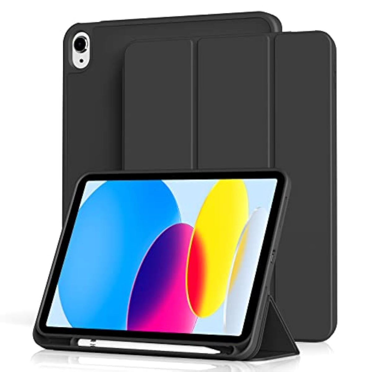 New Ipad 10Th Generation Case 2022 With Pencil Holder, Smart Trifold Stand Cas