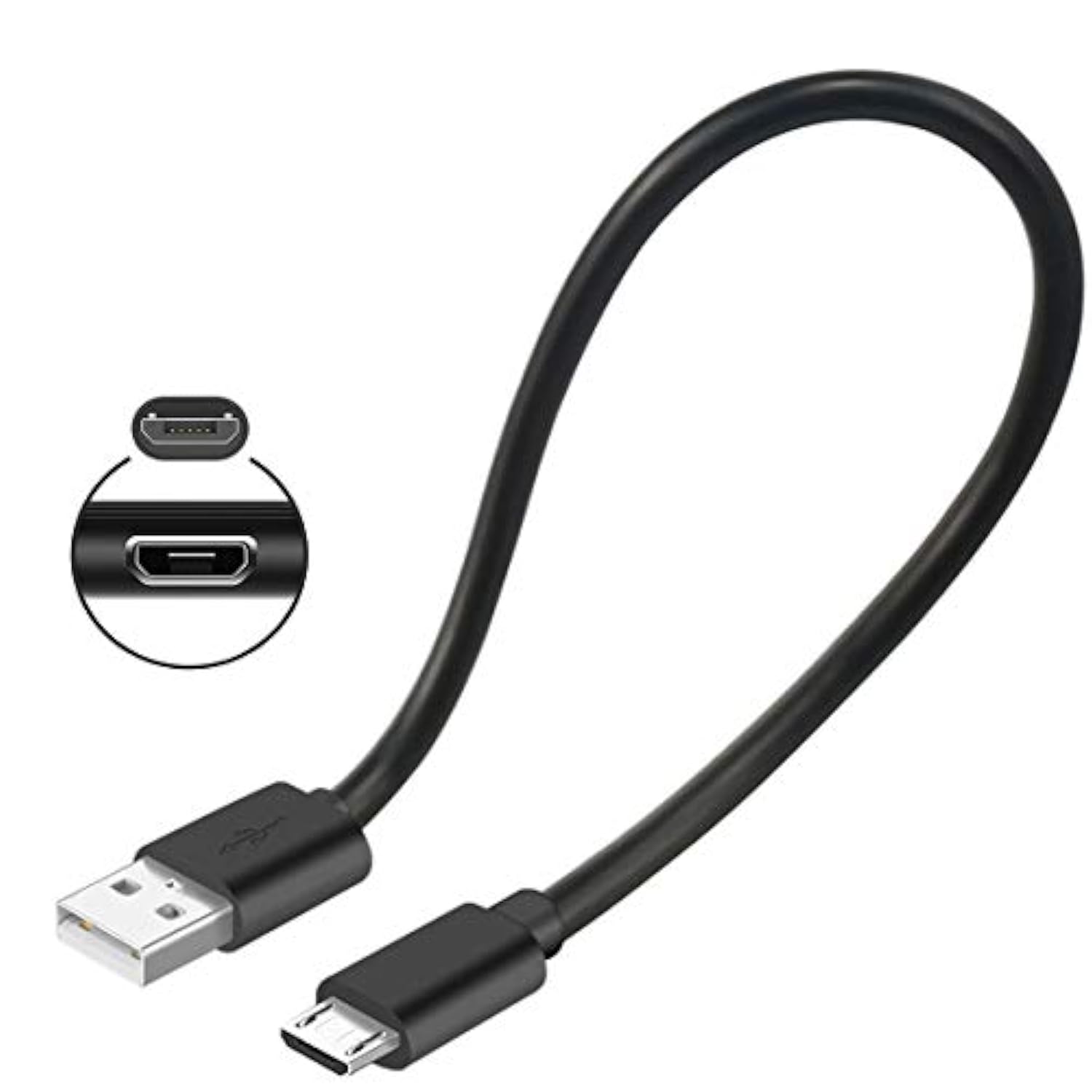 Short Micro Usb Cable,Android Charger Compatible With Fire Stick,For Roku Stick,Ps4,For Xbox.Fast Charging Cord For Kindle Tablet,For Bose Soundlink Speaker,Chromecast,Computer Phone,Power Bank,8 Inch