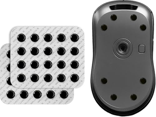 Uhmw-Pe Dot Mouse Skates | Premium Universal Skates For Gaming Mice | Ultra-Smooth Glide On Cloth & Glass Pads | Customize Speed & Control | Durable, Easy To Apply | Black 7Mm X 7Mm