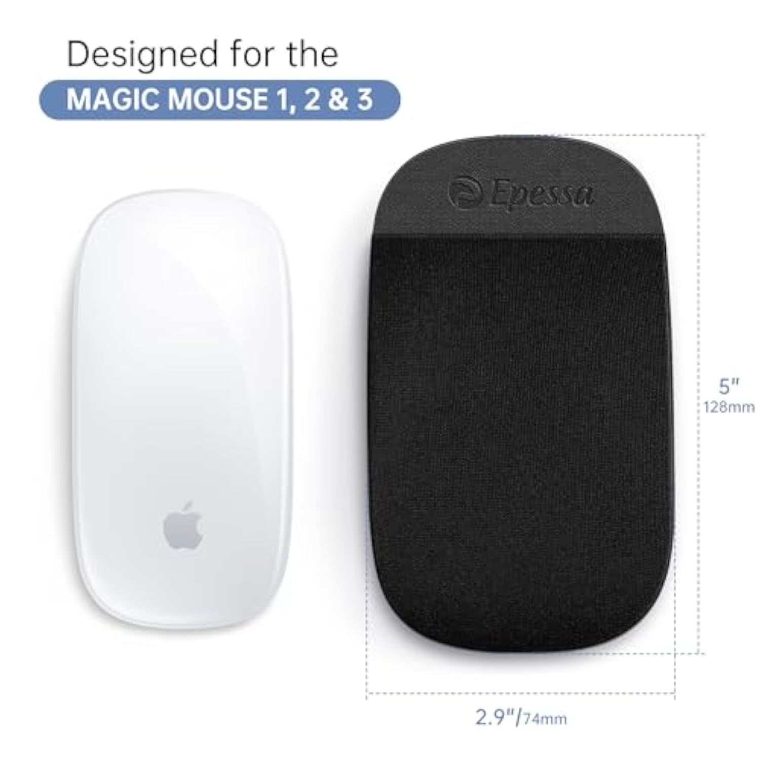 Slim Mouse Holder For Laptop, Mouse Pouch/Mouse Sleeve For Laptop, Computer Mouse Holder, Case For Magic Mouse, Reusable Adhesive, No Glue Residue, Compatible With Ipad Or Macbook