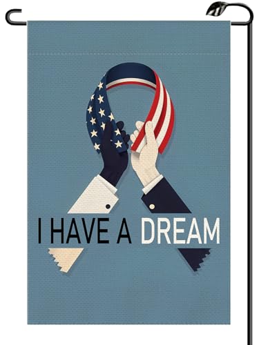 Martin Luther King Inspirational Quotes Garden Flag 12x18 Inch Vertical Double Sided MLK Day Motivational Quote Small Flags Farmhouse Outside Decoration For Yard (ONLY FLAG) MLK03