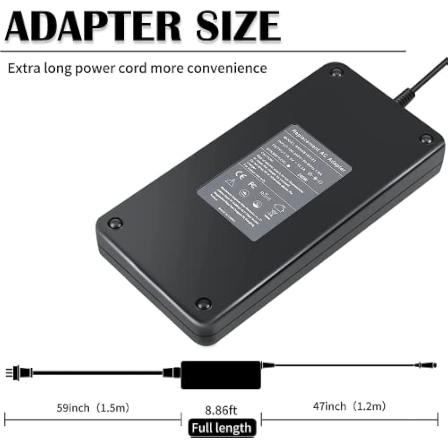 240W Ac Adapter Laptop Charger Replacement For Dell Alienware M15 R2 R3 13 15