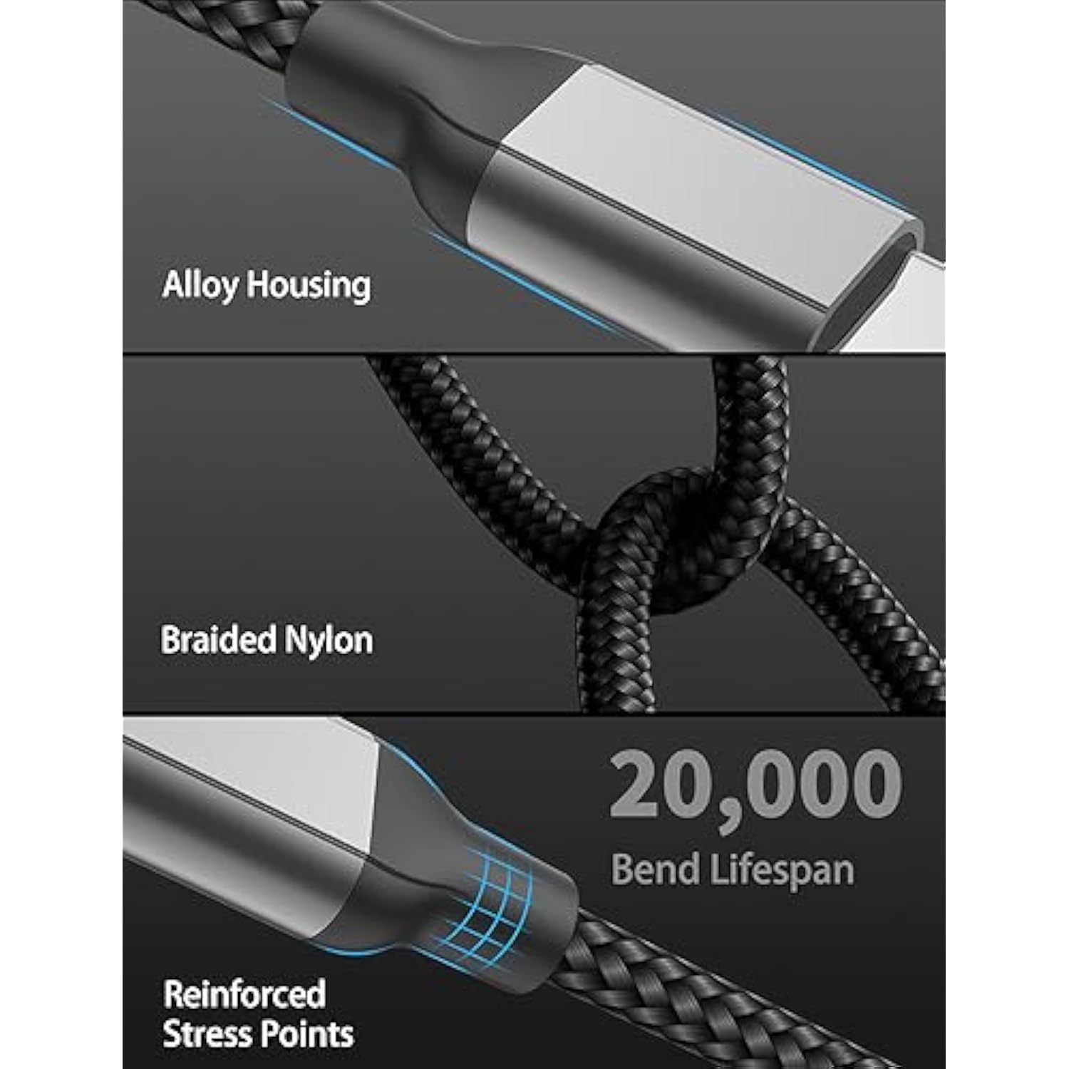 6Inch Usb C To Usb C Cable 4Pack, 60W(3A) Short Usb C Charger Cable, 0.5Ft Typ