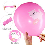36 Pcs Cat Theme Party Latex Balloons Animal Print Decorations Cartoon Cat Party Favors For Boy Girls Kitty Theme Birthday Supplies, 12 Inches