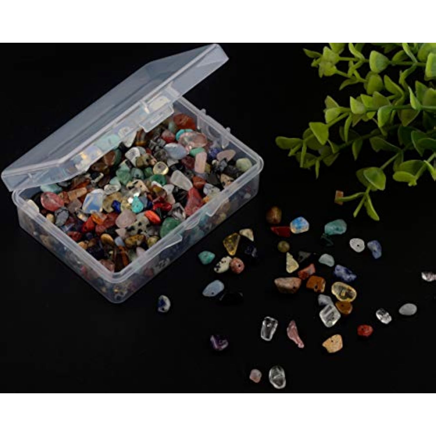 400pcs 5-8mm Multicolor Natural Chip Stone Beads for Jewelry Making & Crafting