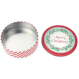 Christmas Holiday Cookie Tin Containers With Window, 3Pc Nested Set, Holiday Cookie Tins With Lid For Gift Giving, Cookie, Treats, Cookies Party Favor And Gifts (Merry Christmas, Round Shape)