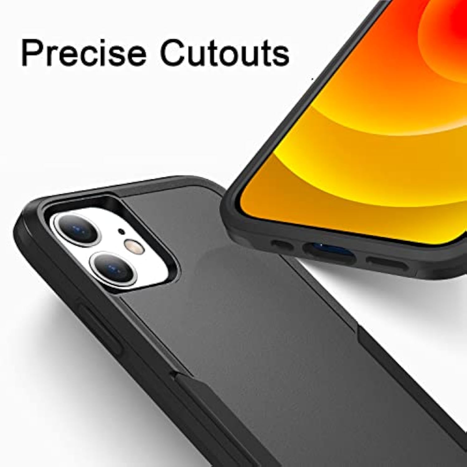 Compatible With Iphone 12 Case And 12 Pro Case, Heavy Duty Protection Shockproof Dropproof Dustproof Anti-Scratch Phone Case Cover For 12 And 12 Pro -Black