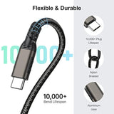 Usb C Extension Cable, 5-Pack 6.6Ft, Usbc Extender Male To Female Cord 100W/5A Fast Charging 4K@60Hz Video, [Usbc 3.2 Gen2/10Gbps] For Carplay, Macbook,Ipad,Laptop,Tablet,Phone,Usb C Hub,Switch