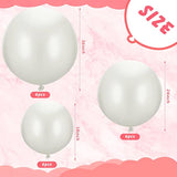 18 Pack 18/24 / 36 Inch Balloons Large Latex Giant Round Big Macaron Balloons For Wedding Birthday Party Baby Shower Decorations(White)