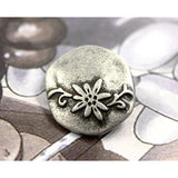 10 Pieces Hexagon Vine Flower Metal Shank Buttons. 20Mm (3/4 Inch) (An