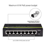 8-Port Poe Switch, Tpe-S44, Ethernet Splitter, 30W Power Budget, 1.6 Gbps Switching Capacity, 10/100Mbps, Ndaa & Taa Compliant, Manufacturer Protection