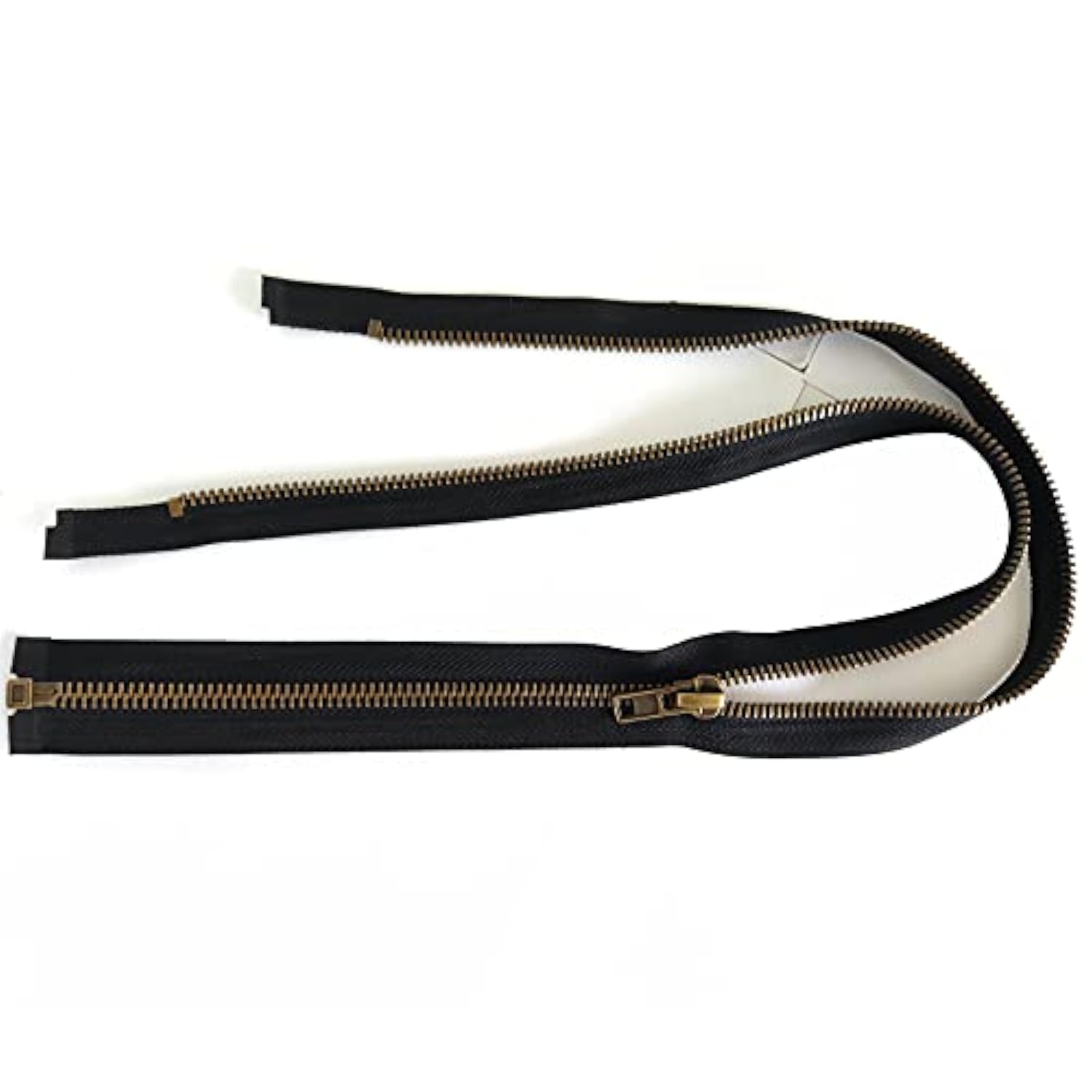 2Pcs #5 27 Inch Zippers For Jackets Sewing Coats Crafts Brass Separati
