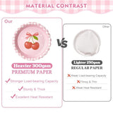 300 Pcs Cherry Plates And Napkins Tableware Set (Serves 50), Plates Napkins Cups Straws And Forks Sets, Cherry Party Birthday Supplies, Tropical Baby Shower Birthday Bridal Party Decorations