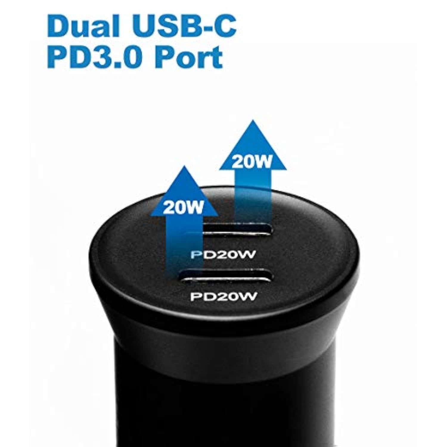 Dual Port 2X 20W Car Charger Usb C Car Charger Adapter Usb C For Apple Iphone Car Charger Usb C Adapter Iphone X Car Charger, Iphone 15 Pro Max Car Charger Usb C Adapter