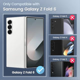Samsung Z Fold 6 Case with Privacy Screen Protector Blue