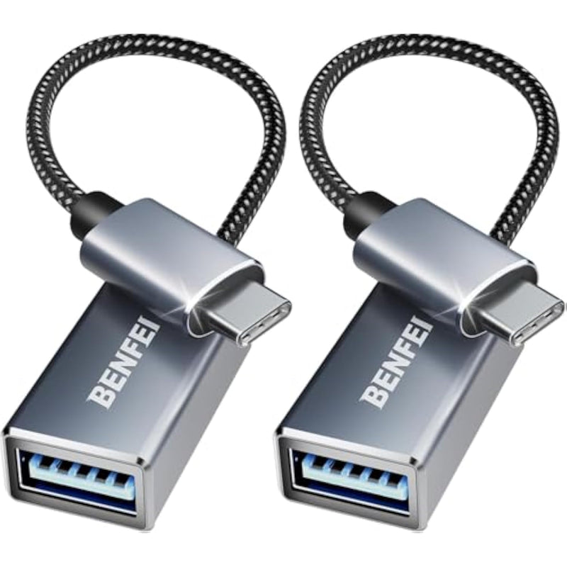 Benfei Usb C To Usb 3.0 Adapter, 2 Pack Usb C To A Male To Female Adapter Compatible With 15 Pro/Max, Macbook Pro/Air 2023, Imac, S23, Xps 17