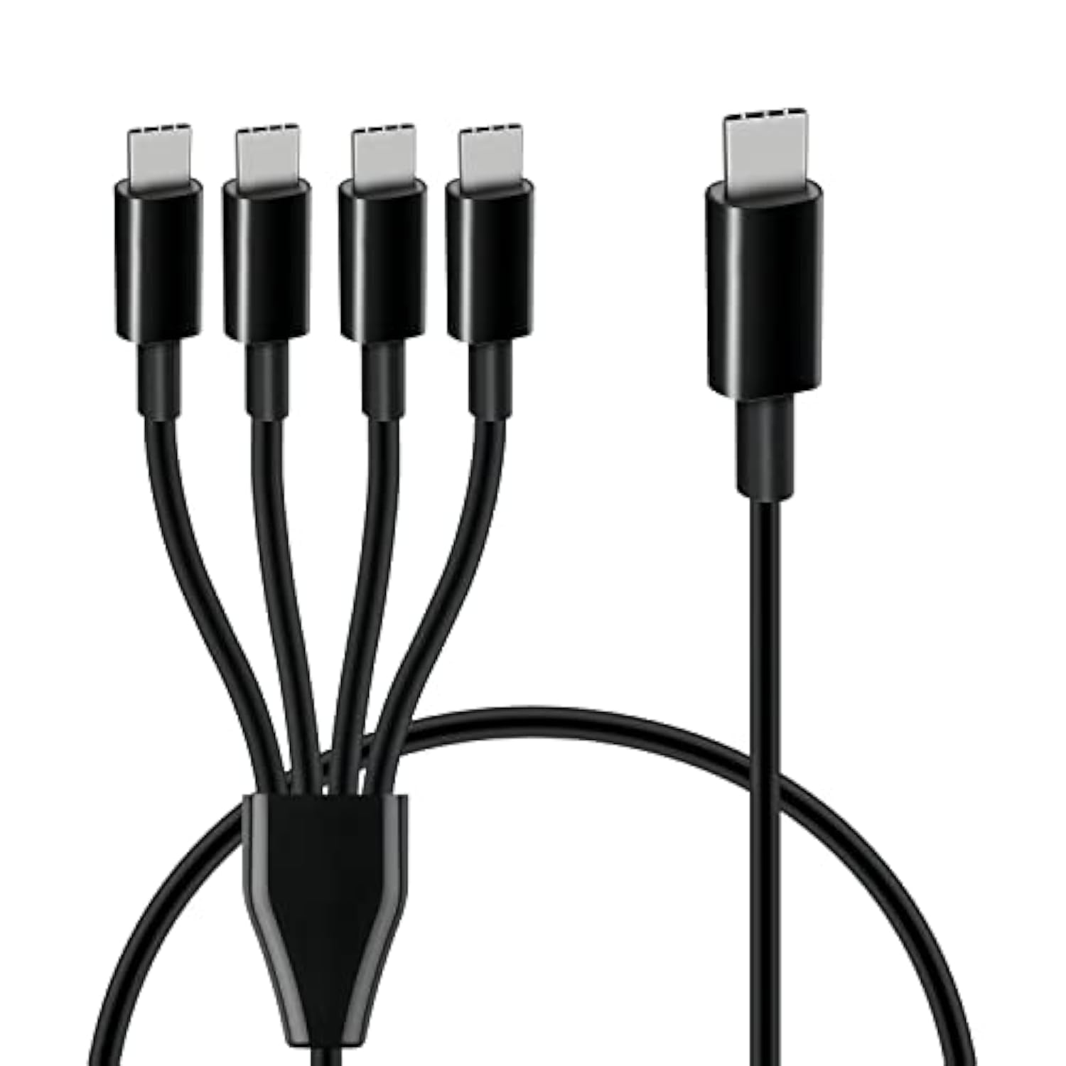 Short Usb C Multi Charging Cable,Usb C Male To 4 Type-C Male Charge Cable,4 In