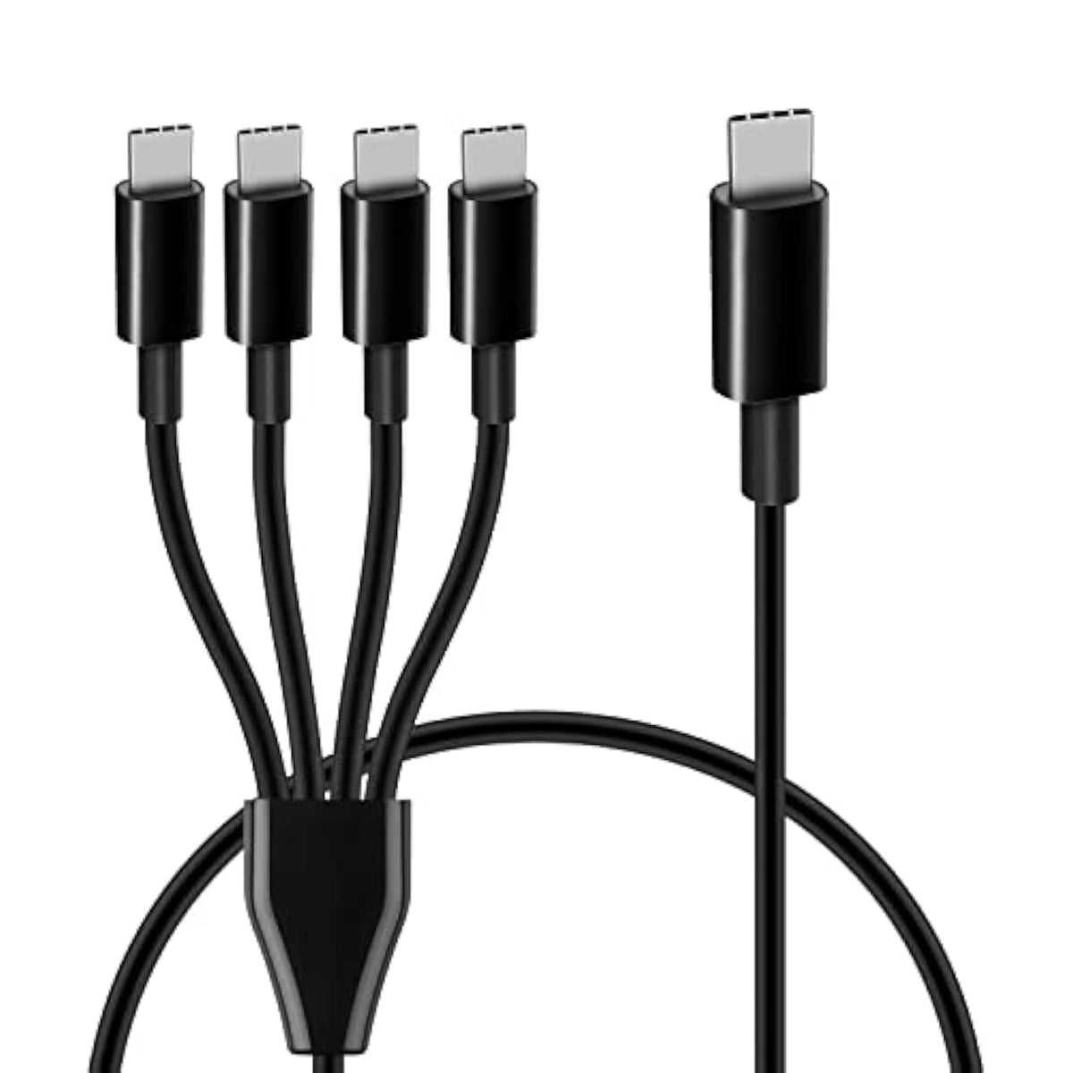 Short Usb C Multi Charging Cable,Usb C Male To 4 Type-C Male Charge Cable,4 In