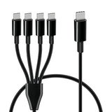 Short Usb C Multi Charging Cable,Usb C Male To 4 Type-C Male Charge Cable,4 In