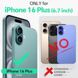 TUCCH Case Wallet for iPhone 16 Plus, RFID Blocking 4 Card Holder Kickstand [Shockproof TPU Interior Shell], PU Leather Magnetic Protective Flip Cover 6.7" 2024, Black