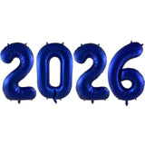 40 Inch Navy Blue 2026 Foil Number Balloons Party Decorations