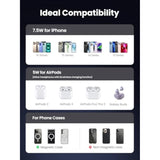 UGREEN MagFlow 2-in-1 Magnetic Wireless Charging Station, Fast Wireless Charger for iPhone 16 15 14 13 12 Series and AirPods, MagSafe Compatible Qi Charging Stand with 3 FT USB-C Cable (No AC Adapter)