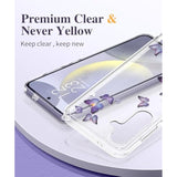 Compatible With Samsung Galaxy S24 Plus Case Floral, With Screen & Camera Lens Protector, Hard Pc&Tpu Bumper Clear Shockproof Protective For S24 Plus Phone Case Women 6.7"(Alluring Butterfly)