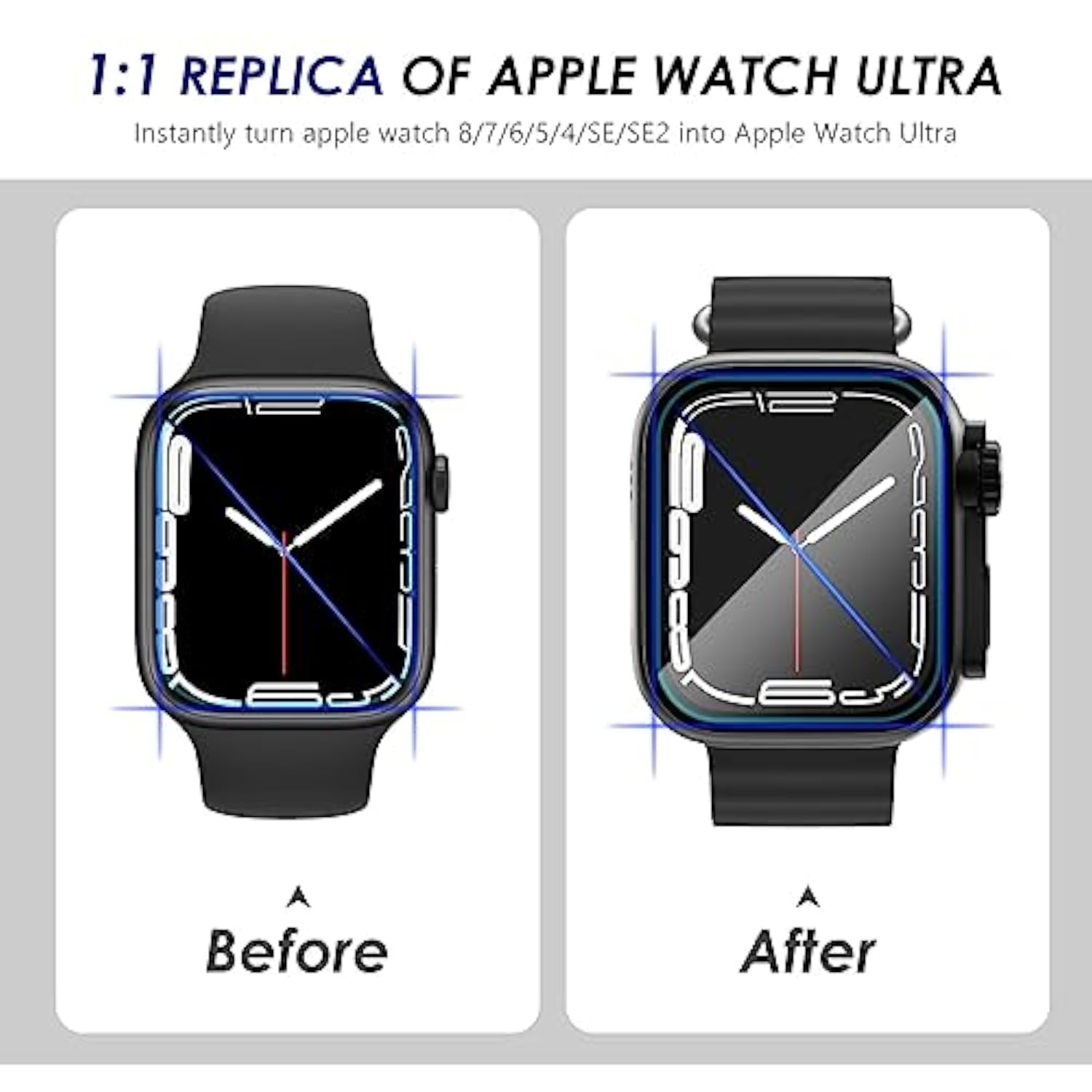 2 in 1 Apple Watch Case Compatible with Apple Watch Series 6 40mm and Apple Watch Series 5 40mm
