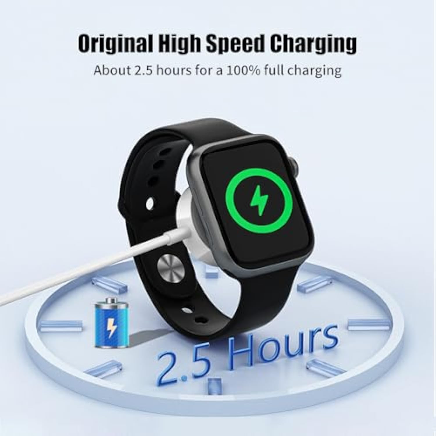 Charger Cable For Apple Watch, 1M Usb C To Magnetic Wireless Fast I-Watch Charging Cable, Compatible With Series Ultra/9/8/7/6/Se/Se2/5/4/3/2,Magnetic, Usb C Interface, 1M Data Cord- White
