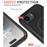 For Iphone 16E Case [Compatible With Magsafe] [Shockproof] [Dropproof] [With Screen Protector ] Heavy Duty Protection Phone Case Cover For Apple Iphone 16E 2025 6.1 Inch (Black)