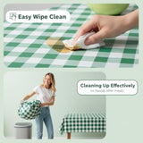 24 Pcs Sage Green Gingham Disposable Tablecloth 54x108in for Parties