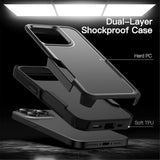 JETech Case for iPhone 15 Pro Max 6.7-Inch, Heavy Duty Dual-Layer Rugged Protection, Shockproof Protective Tough Phone Cover with Matte Back (Black)