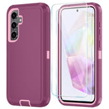 Samsung Galaxy A37 5G Phone Case, Wine Red and Pink Color Options, 3-Layer Heavy Duty Full-Body Protector
