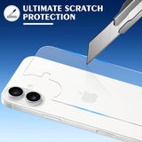 3 Pack Screen Protector For Iphone 16, 6.1 Inch Tempered Glass, Front And Back, Camera Protector, Anti-Fingerprint