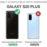 For Samsung S20 Plus Case, [Built In Screen Protector And Kickstand] Heavy Duty Grade Protection Shockproof Protective Cover For Samsung S20 Plus - Black